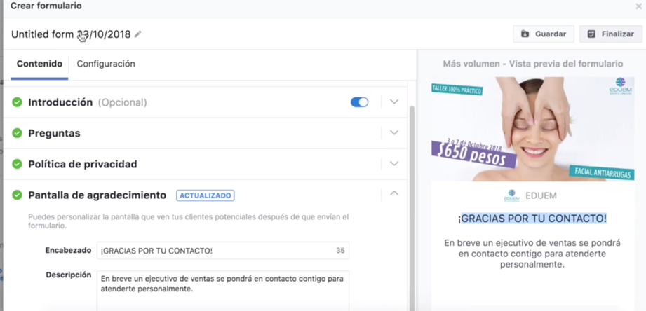 anuncios de Clientes Potenciales en Facebook ¡Ahora-empecemos-a-crear-nuestro-anuncio-de-clientes-potenciales-formulario-gracias