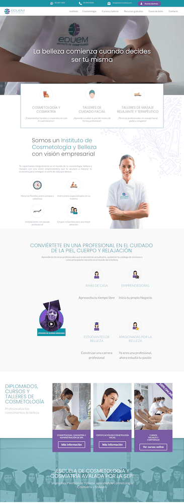 Diseño de sitio web para una clínica dental.