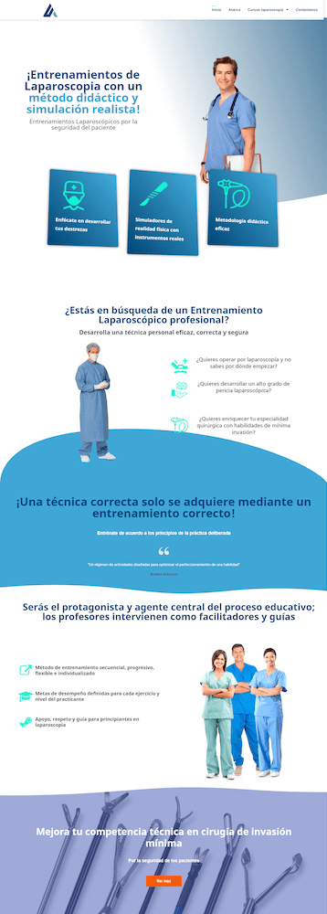 Diseño de sitio web para una clínica médica.
