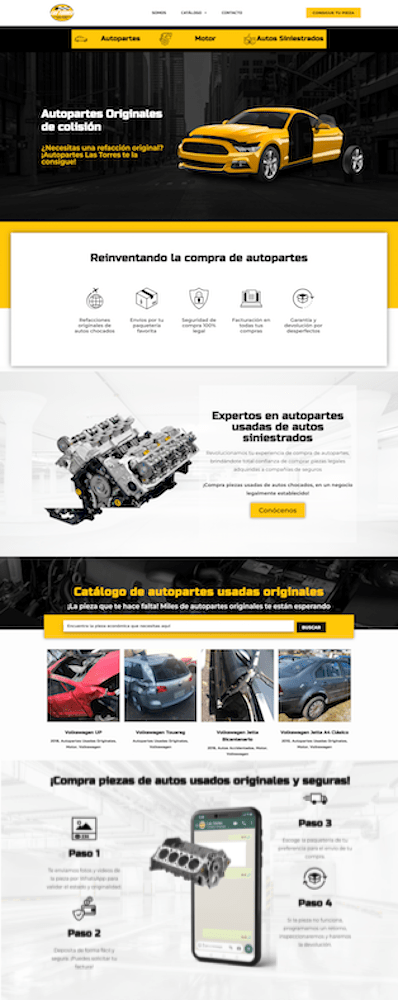Diseño de sitio web para un concesionario de automóviles.