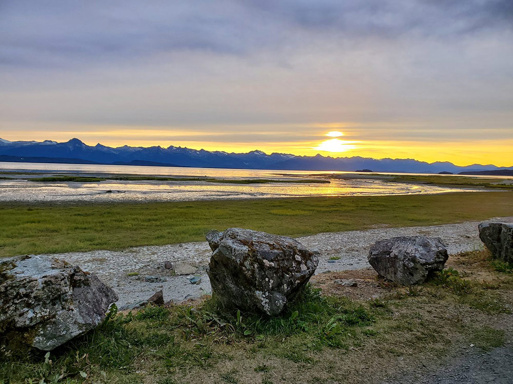 Eagle Beach at sunset