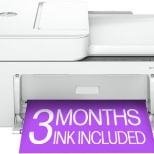 HP DeskJet 4255e Wireless All-in-One Color Inkjet Printer, Scanner, Copier, Best-for-Home, 3 Months of Instant Ink Included (588S6A)