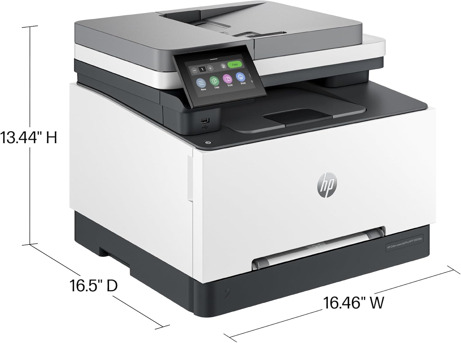 HP Color Laserjet Pro MFP 3301fdw Wireless All-in-One Color Laser Printer, Office Printer, Scanner, Copier, Fax, ADF, Duplex, Best-for-Office (499Q5F) - Image 3