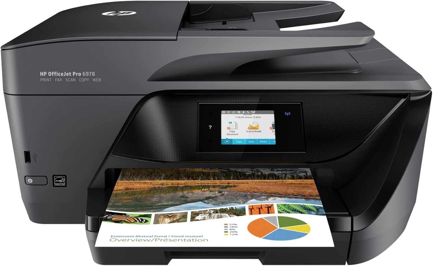 HP OfficeJet Pro 6978 All-in-One Wireless Color Printer, HP Instant Ink, Works with Alexa (T0F29A)