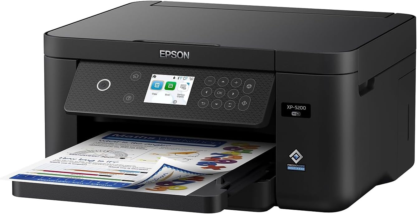 Epson Expression Home XP-5200 Wireless Color All-in-One Printer with Scan, Copy, Automatic 2-Sided Printing, Borderless Photos, 150-Sheet Paper Tray and 2.4" Color Display,Black - Image 3