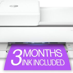 HP ENVY 6455e Wireless Color Inkjet Printer, Print, scan, copy, Easy setup, Mobile printing, Best-for-home, 3 months of Instant Ink included,white