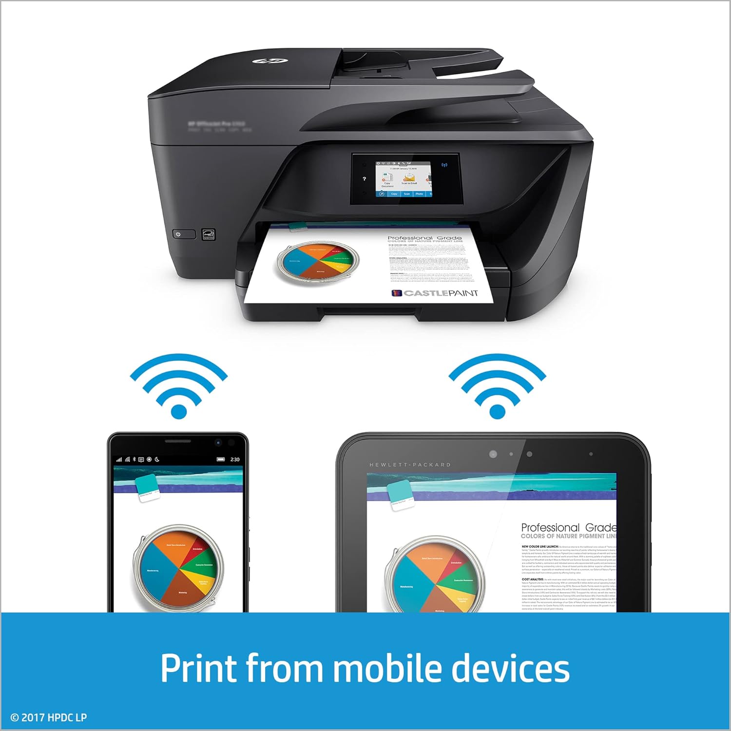 HP OfficeJet Pro 6978 All-in-One Wireless Color Printer, HP Instant Ink, Works with Alexa (T0F29A) - Image 6