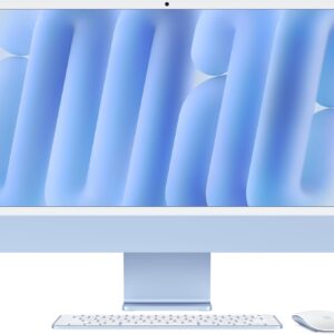 Apple 2024 iMac All-in-One Desktop Computer with M4 chip with 10-core CPU and 10-core GPU Built for Apple Intelligence, 24-inch Retina Display, 16GB Unified Memory, 512GB SSD Storage; Blue