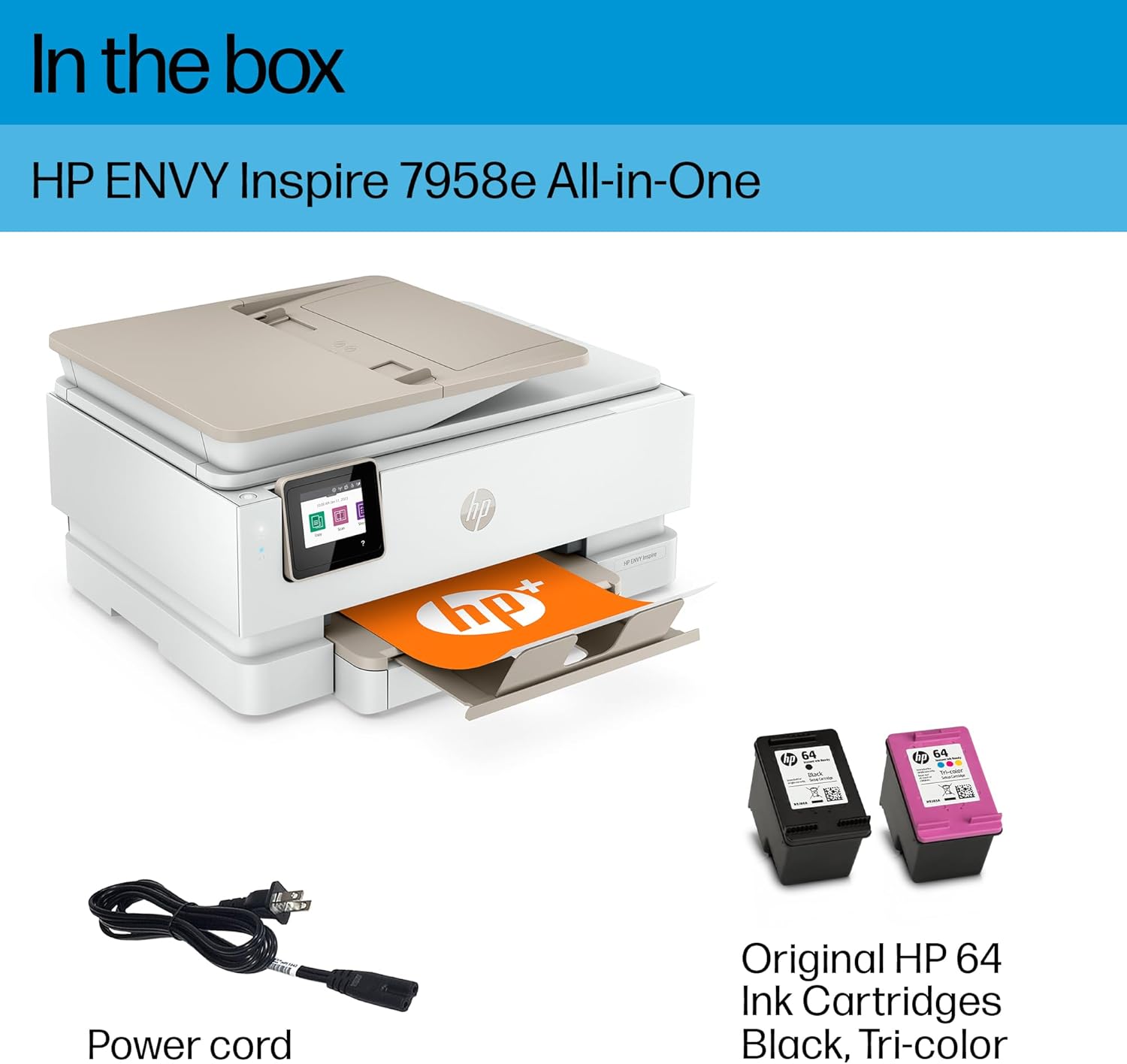 HP ENVY Inspire 7958e Wireless All-in-One Color Inkjet Printer, Print, scan, copy, Duplex printing best-for-home, 6 months of Instant Ink included (327A7A) - Image 6