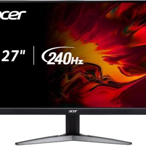 Acer Nitro 27" WQHD 2560 x 1440 PC Gaming Monitor | AMD FreeSync Premium | Up to 240Hz Refresh | Up to 0.5ms HDR350 | DCI-P3 90% | 1 x Display Port 1.4 & 2 x HDMI 2.1 | KG271U Xbmiipx