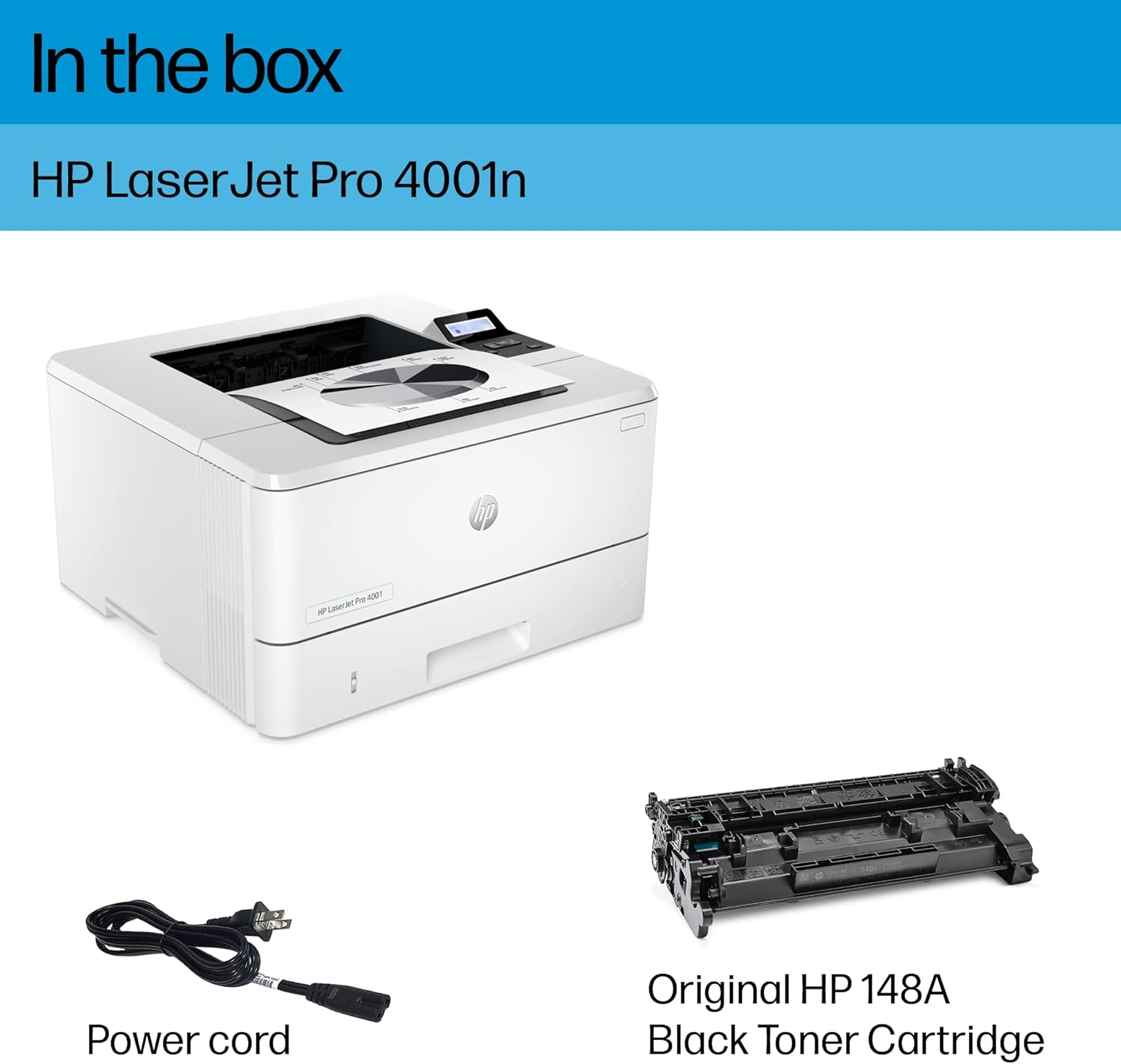 HP LaserJet Pro 4001n Black & White Printer, Print, Fast speeds, Easy setup, Mobile printing, Advanced security, USB, Ethernet Connection, Best-For-Office - Image 5