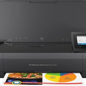 HP OfficeJet 250 All-in-One Portable Printer with Wireless & Mobile Printing, Works with Alexa (CZ992A) Black