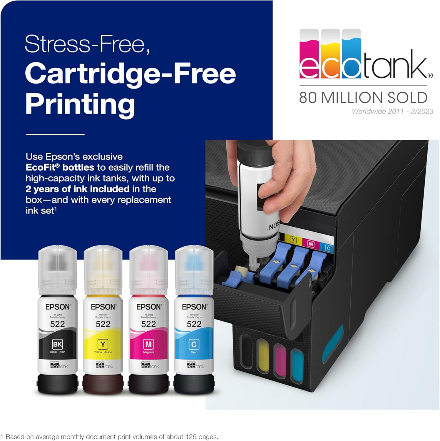 Epson EcoTank ET-2400 Wireless Color All-in-One Cartridge-Free Supertank Printer with Scan and Copy – Easy, Everyday Home Printing, Black - Image 3