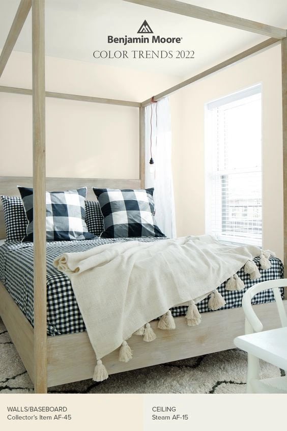 bedroom painted in collector's item by benjamin moore