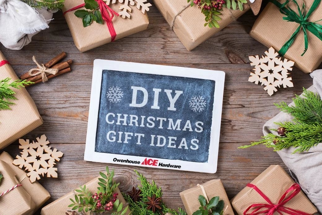 DIY Christmas Gifts made with tools found at owenhouse ace hardware in bozeman montana
