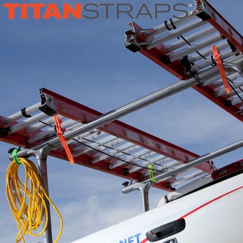 A depiction of the use of titan straps sold at Owenhouse Ace Hardware Bozeman Montana