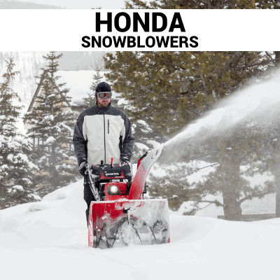 Honda Snowblower Being Used