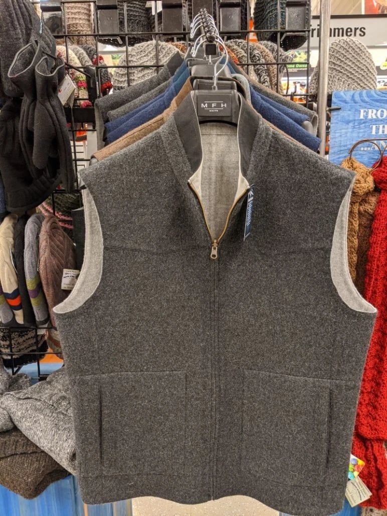 Alpacas of Montana alpaca wool vest at owenhouse ace
