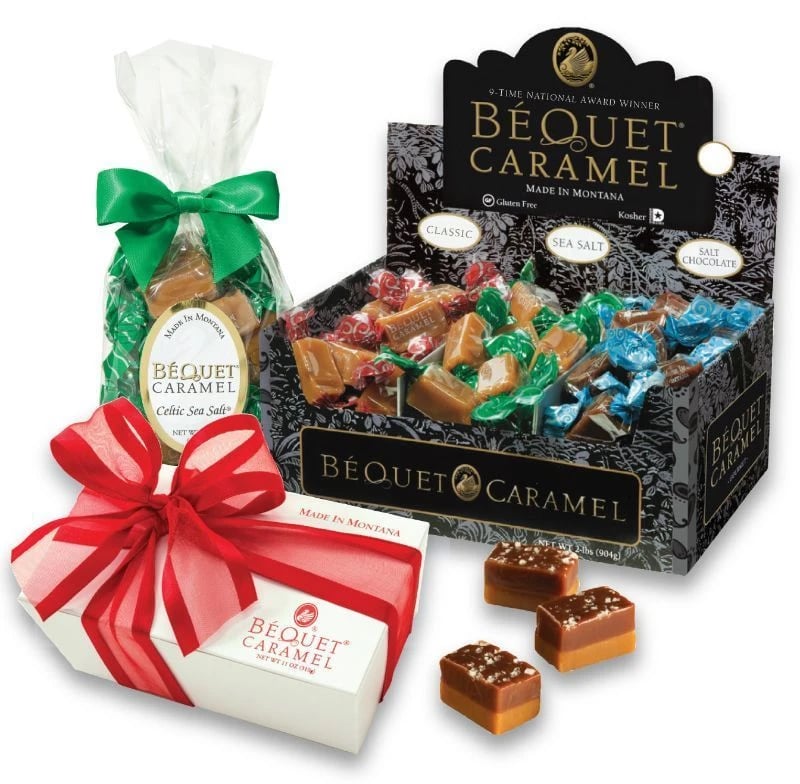 A sampler of lots of candies made from Bequet Confections at Owenhouse Ace Hardware