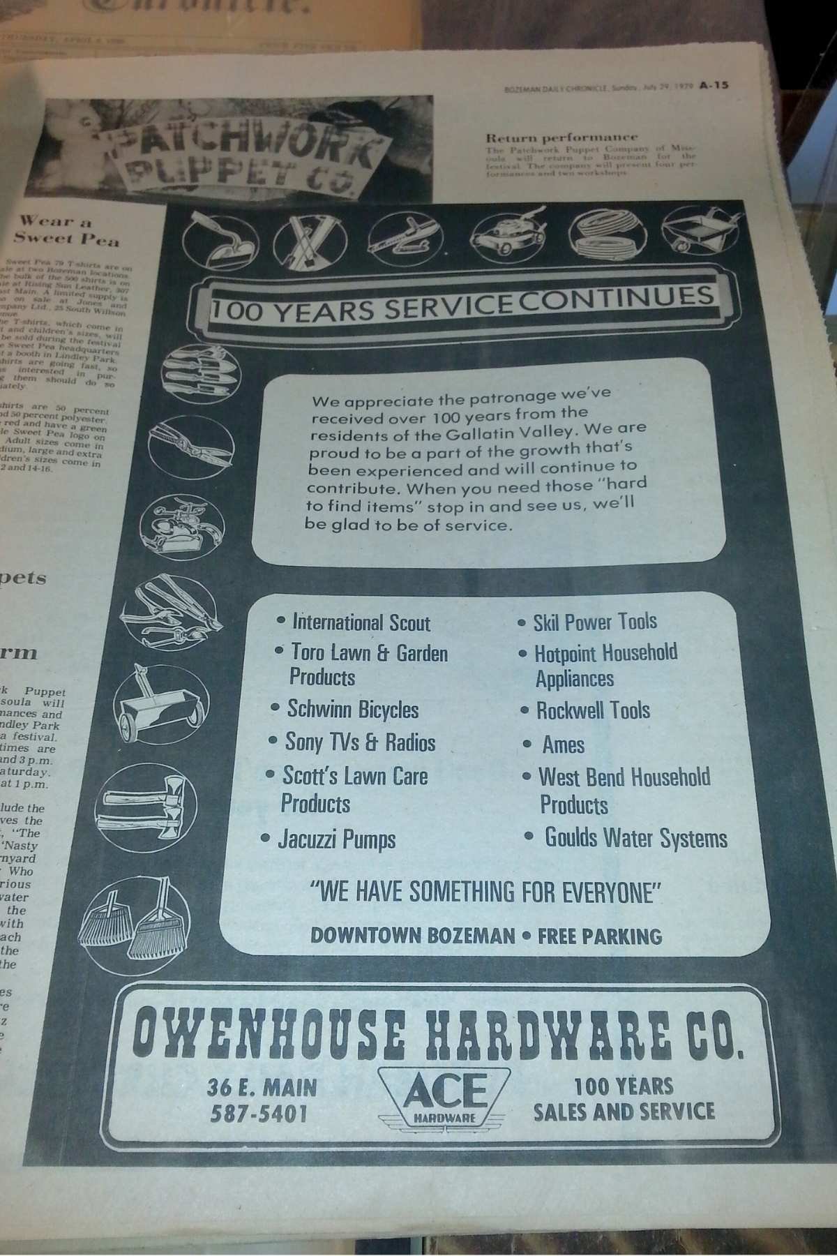 sweet pea festival ad newspaper 1979