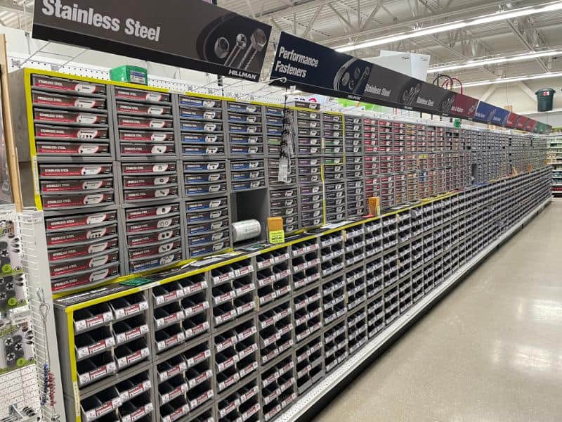 Bolts, Screws & Nuts Aisle at Ace
