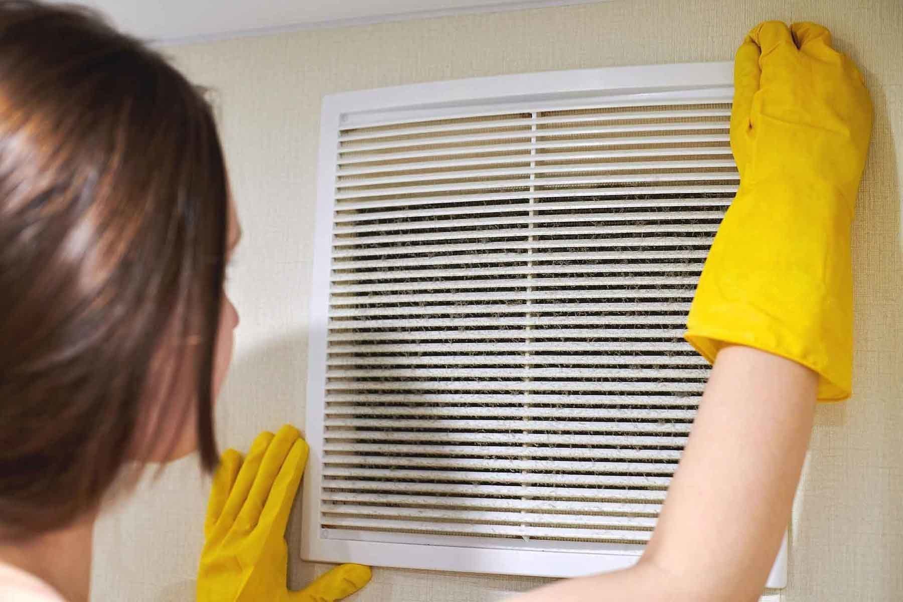cleaning air filters with gloves