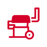 red icon of a smoker grill