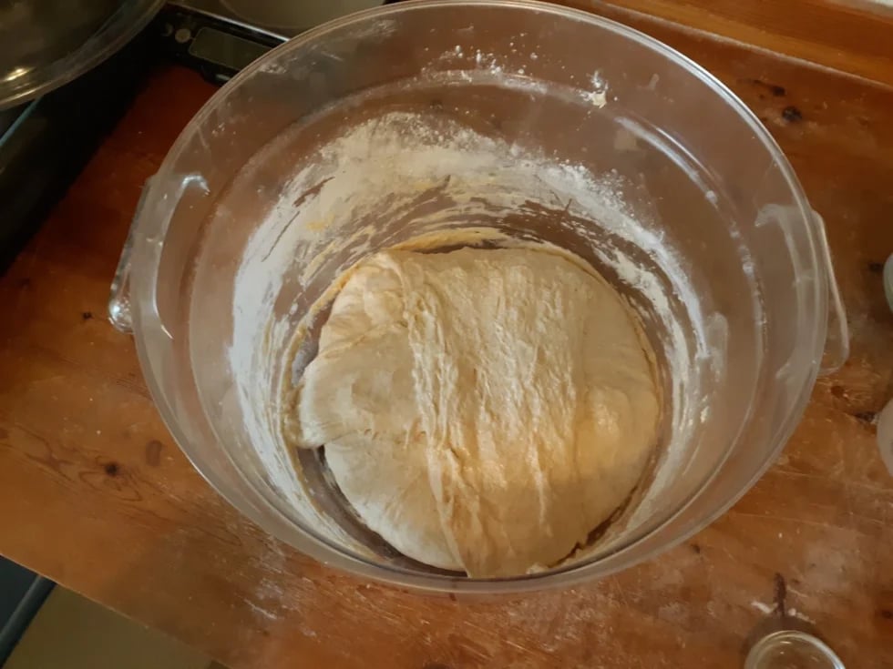 bread dough resting