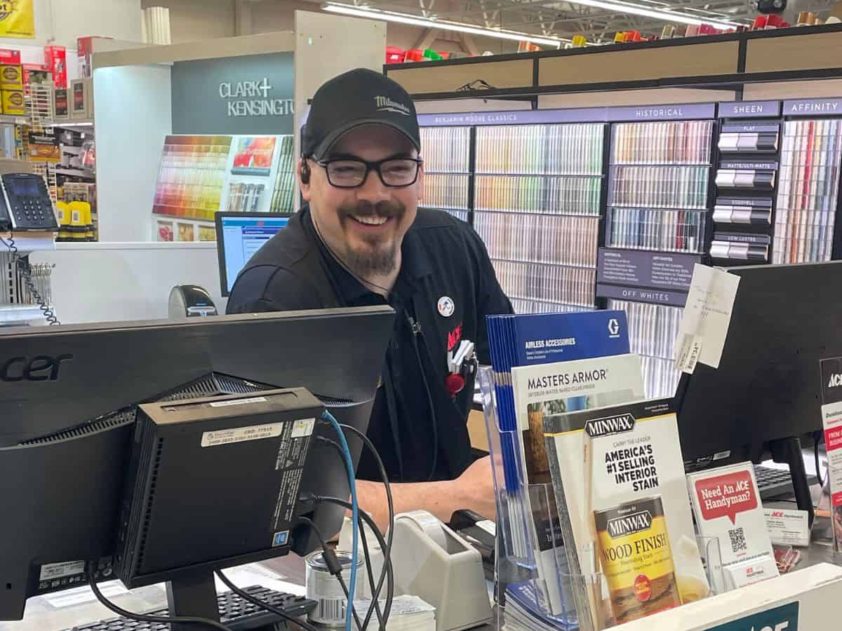 Ace Employee in Paint Department