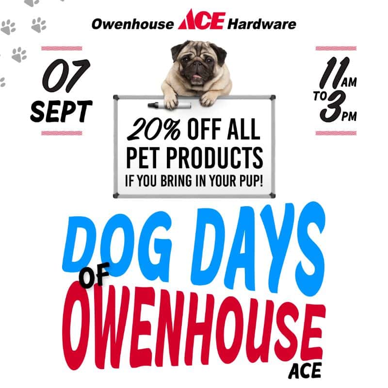 owenhouse ace hardware dog days event poster