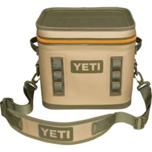 yeti hopperflip in brown and army green