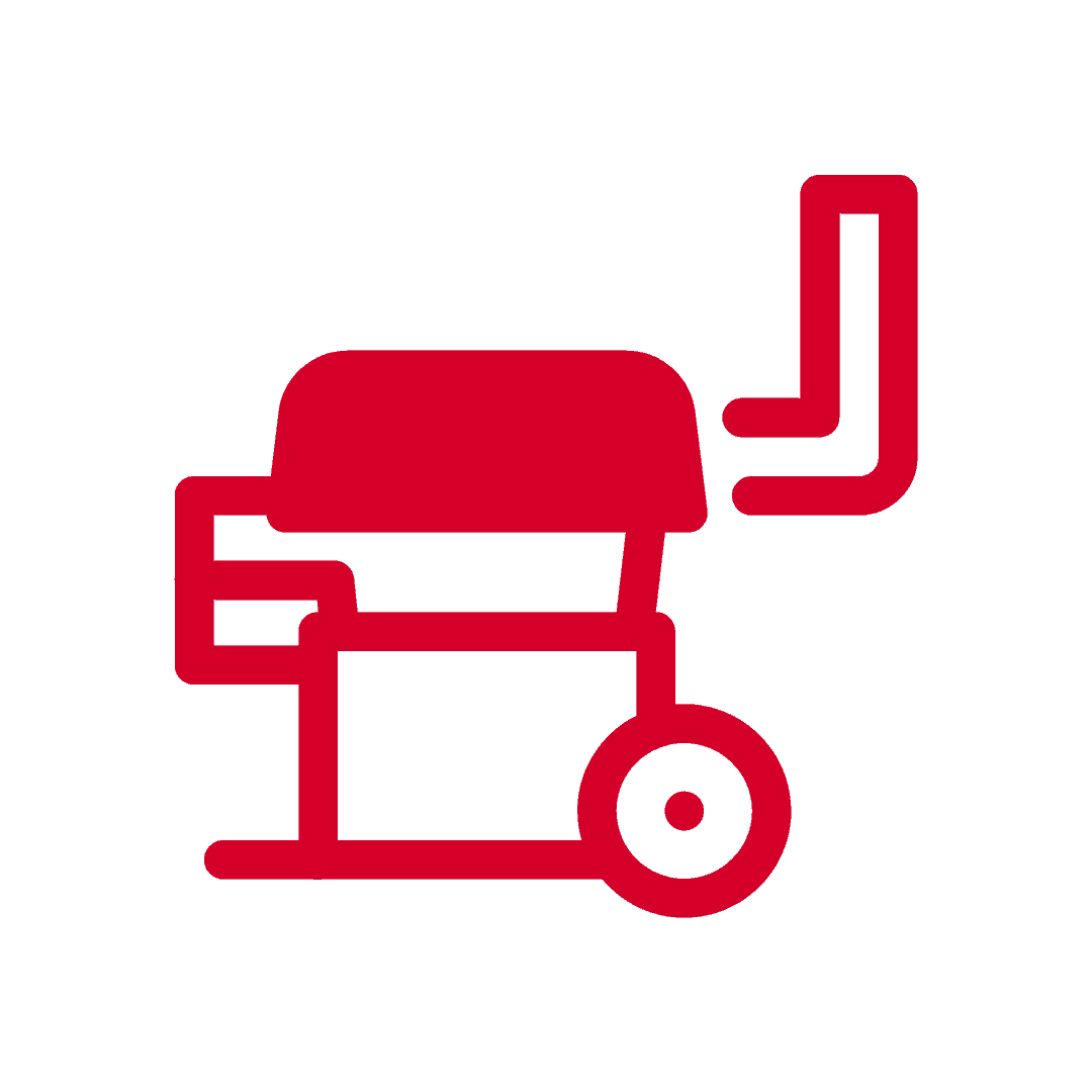 red icon of a smoker grill