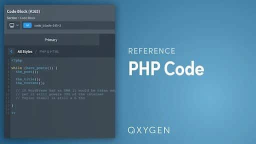 Block Code - PHP y HTML
