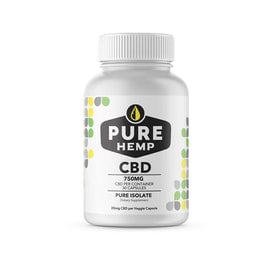 CBD Pure Isolate Veggie Capsules - 750mg