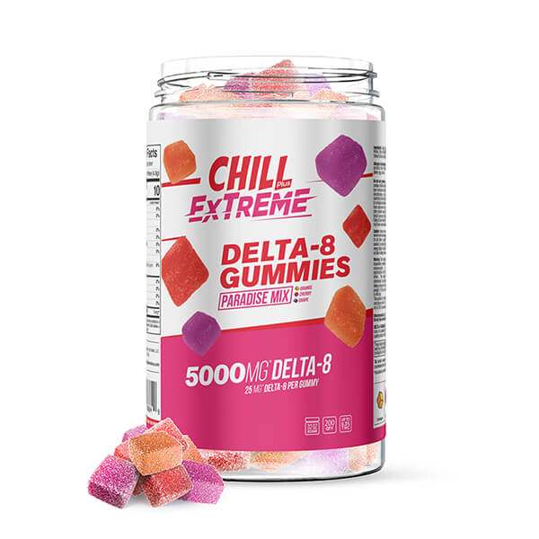 Chill Plus Extreme Delta-8 Gummies Paradise Mix - 5000X