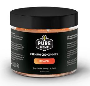 Premium CBD Gummies - Peach 300mg CBD