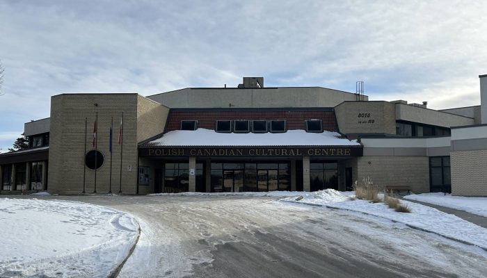 Polish Canadian Cultural a building covered in snow
