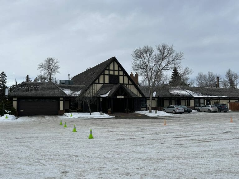 a house covered in snow