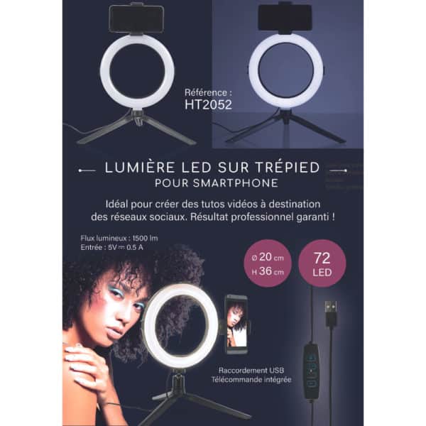 lumiere led trepied smartphone photo video – Image 4