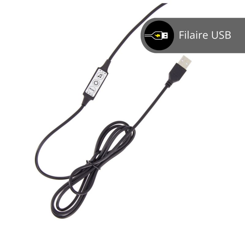 Barre lumineuse LED RVB, synchronisation musicale, filaire USB &ndash; Image 3