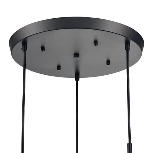 Suspension lumineuse en verre transparent