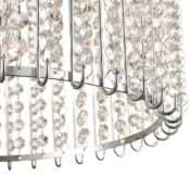 Suspension PAMPS en m&eacute;tal chrome et pampilles en cristal &ndash; Image 3