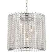 Suspension PAMPS en m&eacute;tal chrome et pampilles en cristal &ndash; Image 4