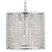 Suspension PAMPS en m&eacute;tal chrome et pampilles en cristal &ndash; Image 5