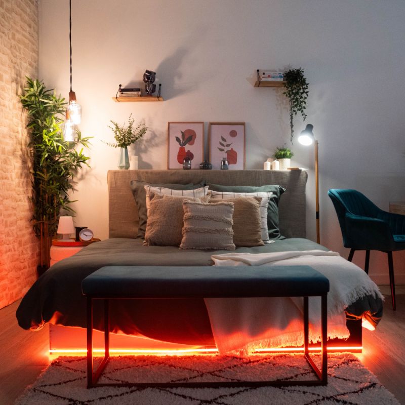 Ruban LED connect&eacute; KOZii, blancs et couleurs, 5m &ndash; Image 1