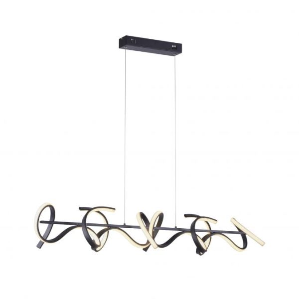 Suspension Leuchten Symply Dim Curl 10w (3000k) 99cm,noir