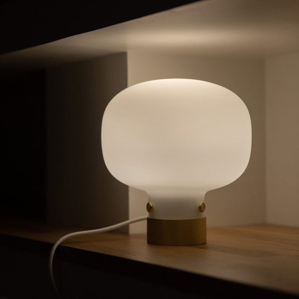 Lampe à Poser RAITO en Métal et Verre Opale Blanc – Image 3