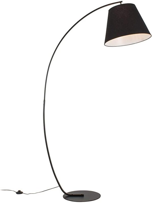Lampadaire Arc Andrew Noir Mat En Métal