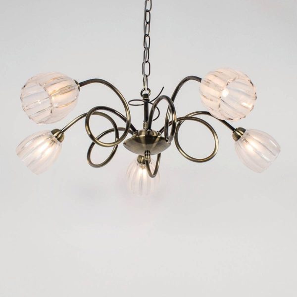 Lustre SYLVIE Dorée en Métal – Image 2