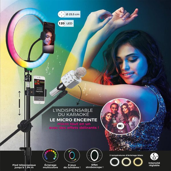 Lumière LED Trépied Photo Vidéo Karaoké – Image 3